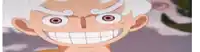 a close up of a cartoon character 's face with a big smile on it .