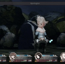 a screenshot of a video game that says apologize on the bottom