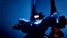 a robot with red lights on it 's head