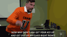 Andre Chase Get Up GIF - Andre Chase Get Up Get Out Of My Class GIFs