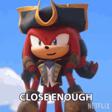 close enough knuckles the echidna sonic prime good enough pretty much