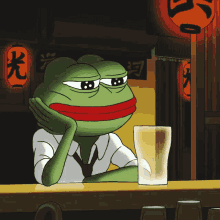 Pepe In Bar Pepe Drink GIF