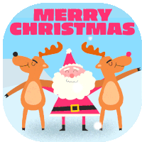 Merry Christmas Dancing Sticker - Merry Christmas Dancing Santa Claus Stickers