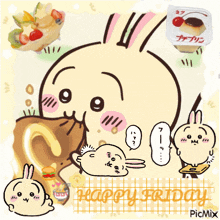 a picture of a cartoon character with the words happy friday in the corner