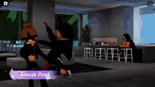 a screenshot of a video game with the words sneak peek on the bottom