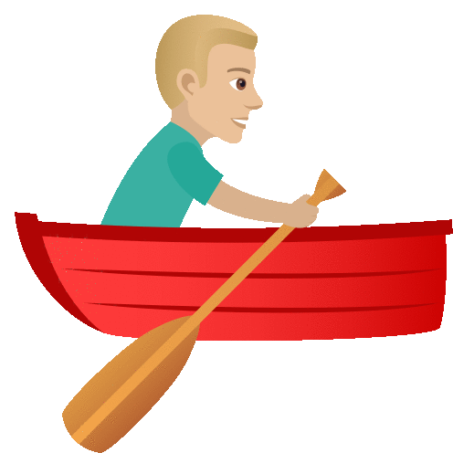 Rowing Boat Joypixels Sticker - Rowing Boat Joypixels Boat With Paddles Stickers