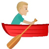 Rowing Boat Joypixels Sticker - Rowing Boat Joypixels Boat With Paddles Stickers