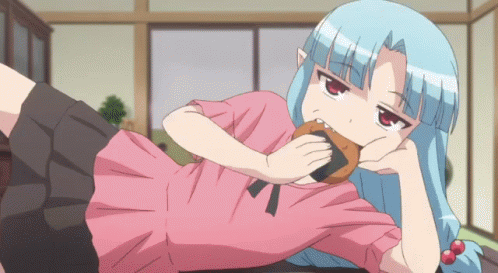 Anime Eating GIF - Anime Eating Tsugumomo - Discover & Share GIFs