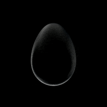 a black egg on a black background looks like a sphere