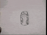 a drawing of a man looking through binoculars