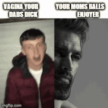 Your Moms Balls Chad GIF - Your Moms Balls Chad Virgin GIFs