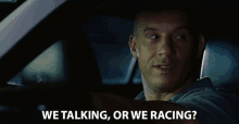 We Talking Or We Racing Are We Just Gonna Talk GIF - We Talking Or We Racing Are We Just Gonna Talk Talk Or Start The Race GIFs