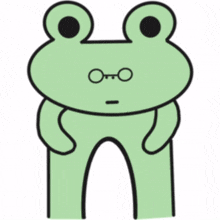 frog glasses green doodle eyeglasses