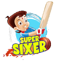 Super Sixer Chhota Bheem Sticker - Super Sixer Chhota Bheem Ballebaaz Stickers