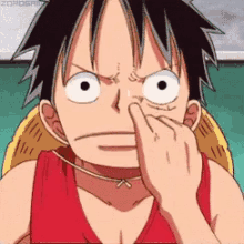 One Piece Luffy GIF - One Piece Luffy Nose Picking GIFs