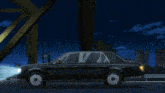 a black car with a picture of a little girl in the back