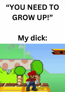 Mario Grow Up GIF - Mario Grow Up Cock GIFs