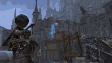 a person playing a harp in a video game