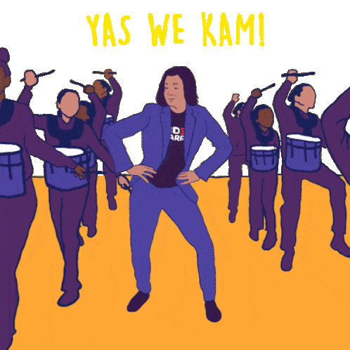 Yes We Kam Kamala Dancing Sticker - Yes We Kam Kamala Dancing Kamala Harris Dancing Stickers
