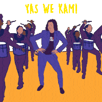 Yes We Kam Kamala Dancing Sticker - Yes We Kam Kamala Dancing Kamala Harris Dancing Stickers