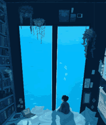 art pixel fish water aesthetic