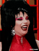 a close up of a drag queen 's face with t4yce tumblr written below her