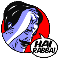 Worried Man Saying "Oh God!" In Hindi Sticker - Obscure Emotions Hai Rabba Google Stickers