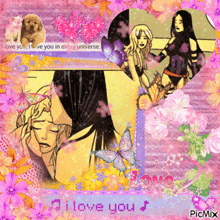 a collage of images with the words " i love you " at the bottom