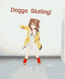 skating inugami korone hololive vtuber virtual youtuber
