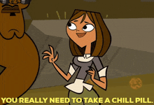 Total Drama Island Courtney GIF - Total Drama Island Courtney You Really Need To Take A Chill Pill GIFs