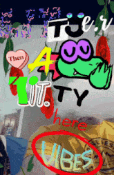 a poster with a frog and a heart that says " then "