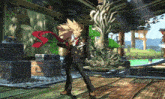 a man with a red scarf around his neck is in a video game scene