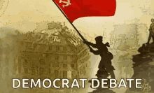 Flag Waving Democrat GIF - Flag Waving Democrat Debate GIFs