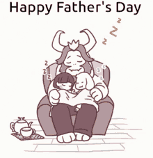 Happy Fathers Day Sleeping Together GIF - Happy Fathers Day Sleeping Together Napping GIFs