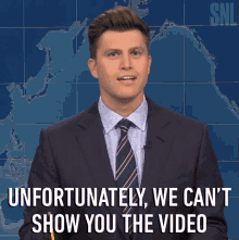 Unfortunately We Cant Show You The Video Colin Jost GIF - Unfortunately We Cant Show You The Video Colin Jost Saturday Night Live GIFs