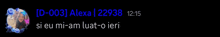 a black background with blue text that says si eu mi-am luat-o-ieri