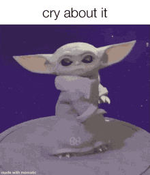 Cry Cry About It GIF - Cry Cry About It Baby Yoda GIFs