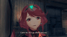 Xenoblade Chronicles2 Pyra GIF - Xenoblade Chronicles2 Pyra Come On Lets Go Ahead And Eat GIFs