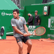Cristian Garin Jumping Backhand GIF - Cristian Garin Jumping Backhand Tennis GIFs