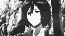 a black and white photo of a girl with the letters mb on the bottom right