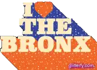 a graphic that says " i love the bronx "