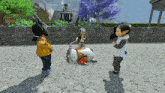 a group of children are playing in a video game and one of them is wearing a yellow sweater