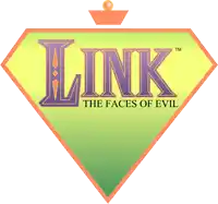 a logo for link the faces of evil has a diamond shape