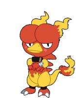 Magmar Frowning Sticker - Magmar Frowning Serious Face Stickers