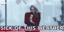 Sick Of This Weather Stop Sign GIF - Sick Of This Weather Stop Sign Reporter GIFs
