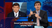 the daily show johnoliver nsa scandal fingerphone