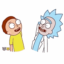 Rick And Morty Hihg Fiving GIF - Rick And Morty Rick Morty GIFs