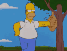 Homer Simpson Dgaf About Bees GIF