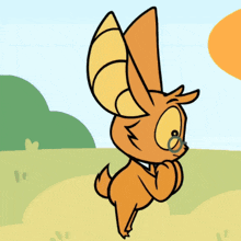a cartoon of a rabbit with a magnifying glass on its nose