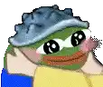 a cartoon of a frog wearing a helmet and a bandana .